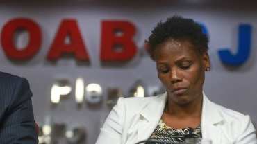 A advogada Valéria Lúcia dos Santos, em entrevista na OAB